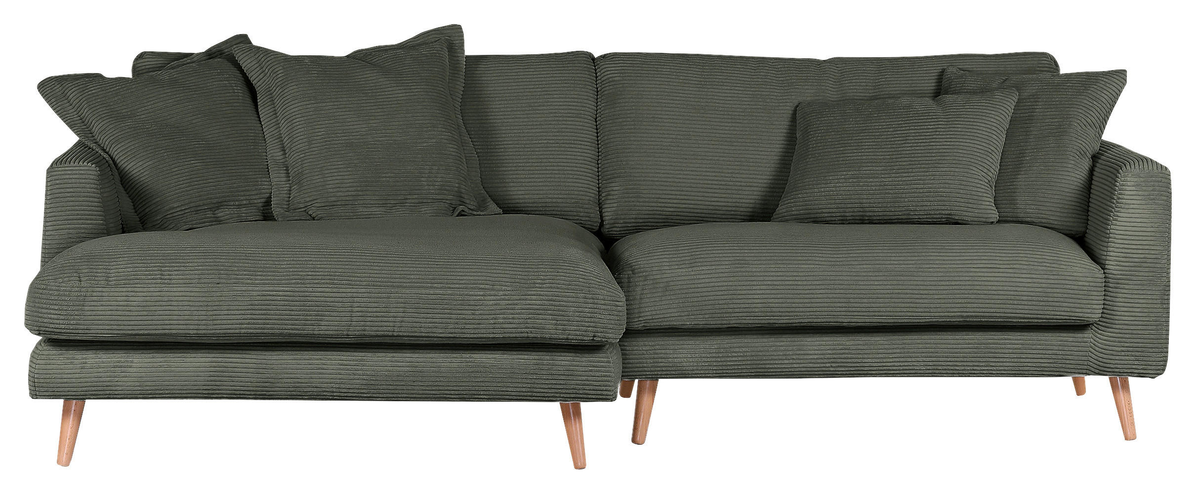 HÖRNSOFFA i manchester mörkgrön - mörkgrön/naturfärgad, Romantik / Lanthus, trä/textil (140/270cm) - Livetastic