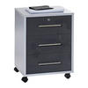 ROLLCONTAINER Grau, Anthrazit Hochglanz  - Edelstahlfarben/Anthrazit Hochglanz, MODERN, Holzwerkstoff/Kunststoff (44/58/40cm) - MID.YOU
