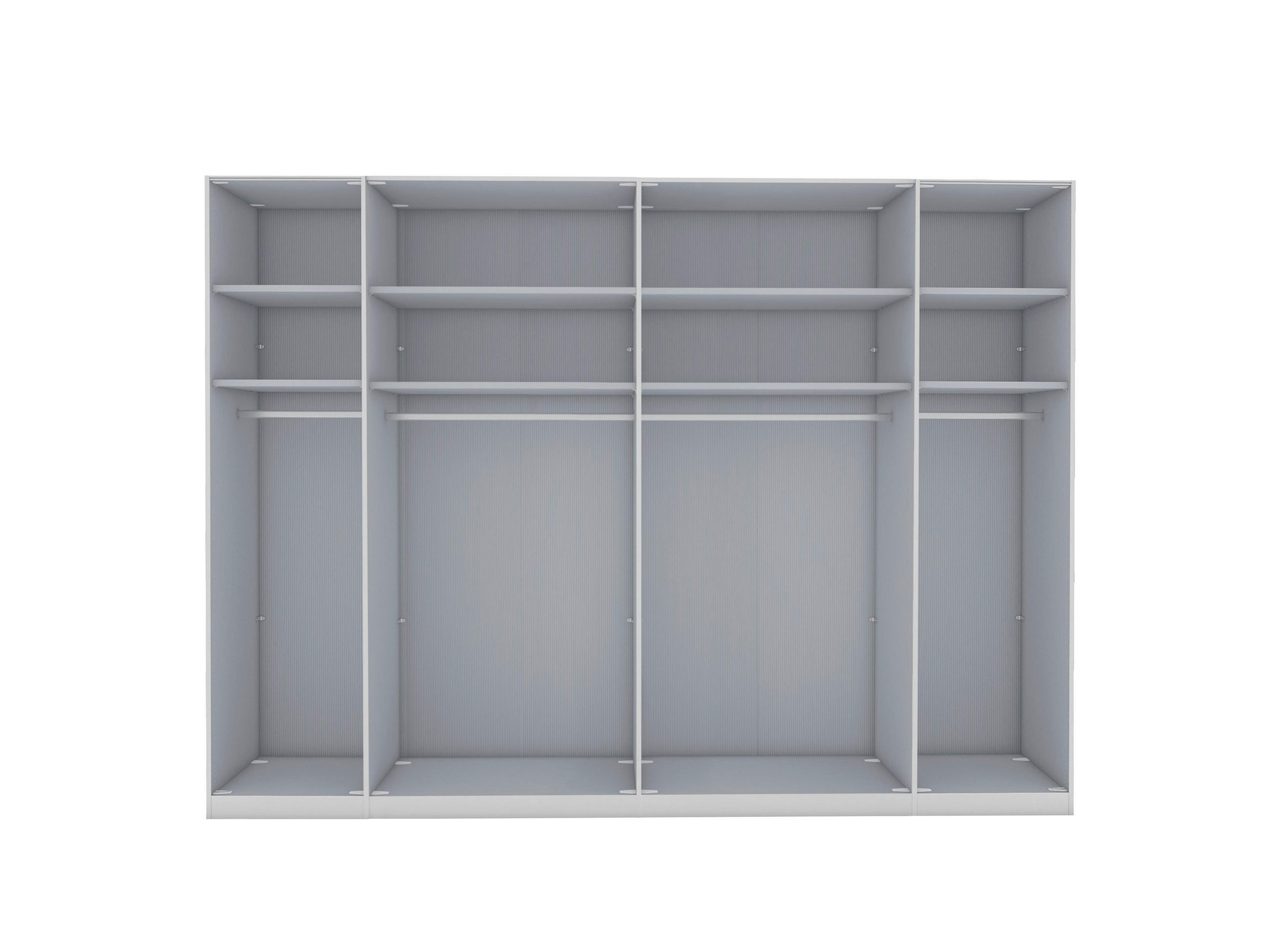 FALTTÜRENSCHRANK in Weiss, Eiche Bianco  - Schieferfarben/Weiss, Konventionell, Glas/Holzwerkstoff (300/216/58cm) - Dieter Knoll