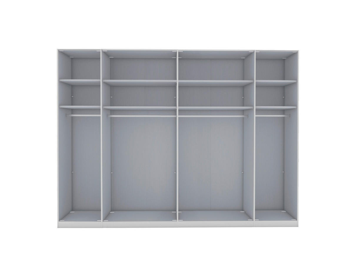 FALTTÜRENSCHRANK in Weiss, Eiche Bianco  - Schieferfarben/Weiss, Konventionell, Glas/Holzwerkstoff (300/216/58cm) - Dieter Knoll