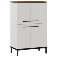HIGHBOARD melaminharzbeschichtet  - Kaschmir/Nussbaumfarben, MODERN, Holzwerkstoff/Metall (60/97/34cm) - Xora