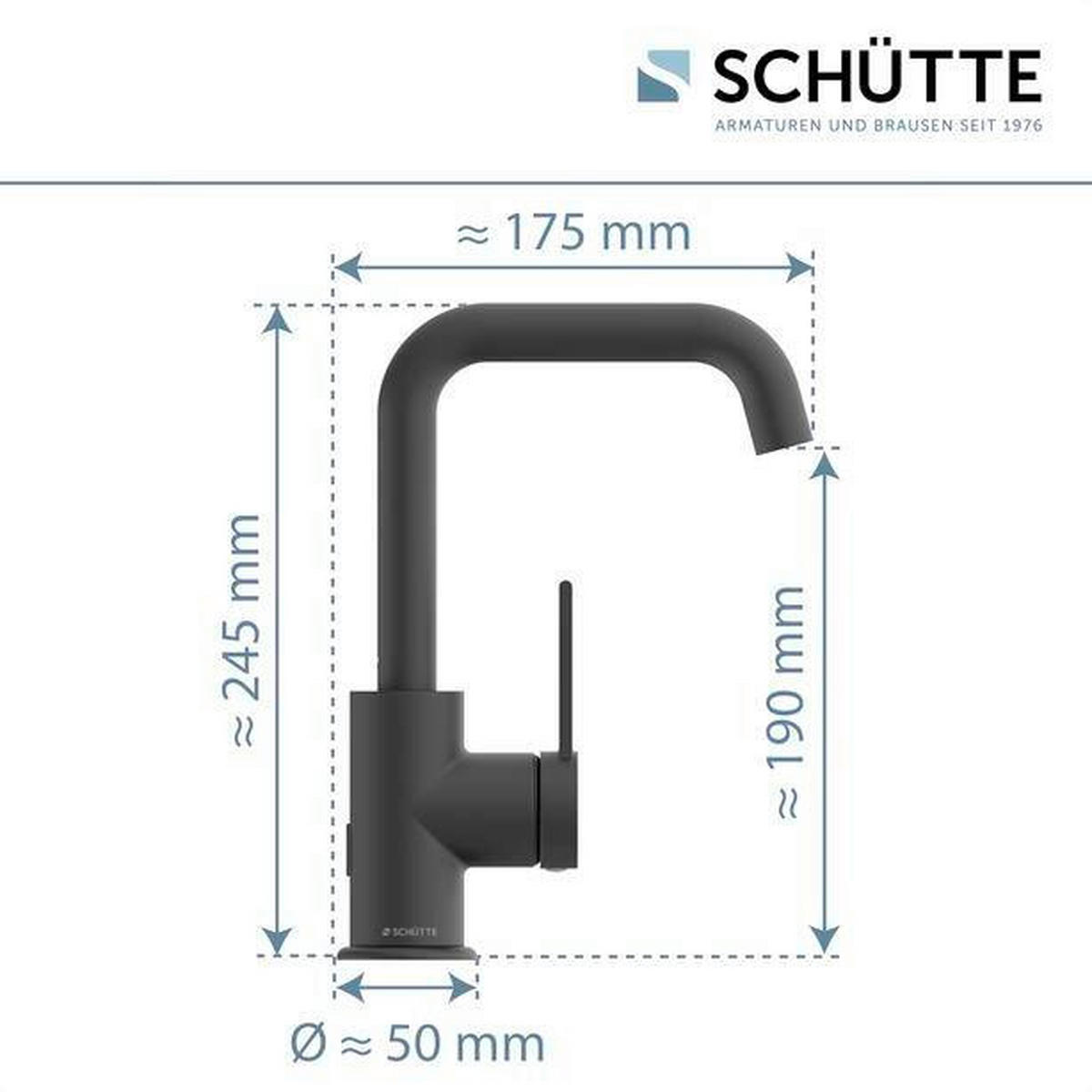 FÜRDŐSZOBAI CSAPTELEP 5/24,5/17,5 cm  - fekete, Basics, fém (5/24,5/17,5cm) - Schütte