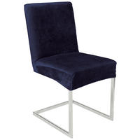 PREVLEKA ZA STOL  ANKA  64/48/48 cm           temno modra  - temno modra, Basics, tekstil (64/48/48cm) - Novel