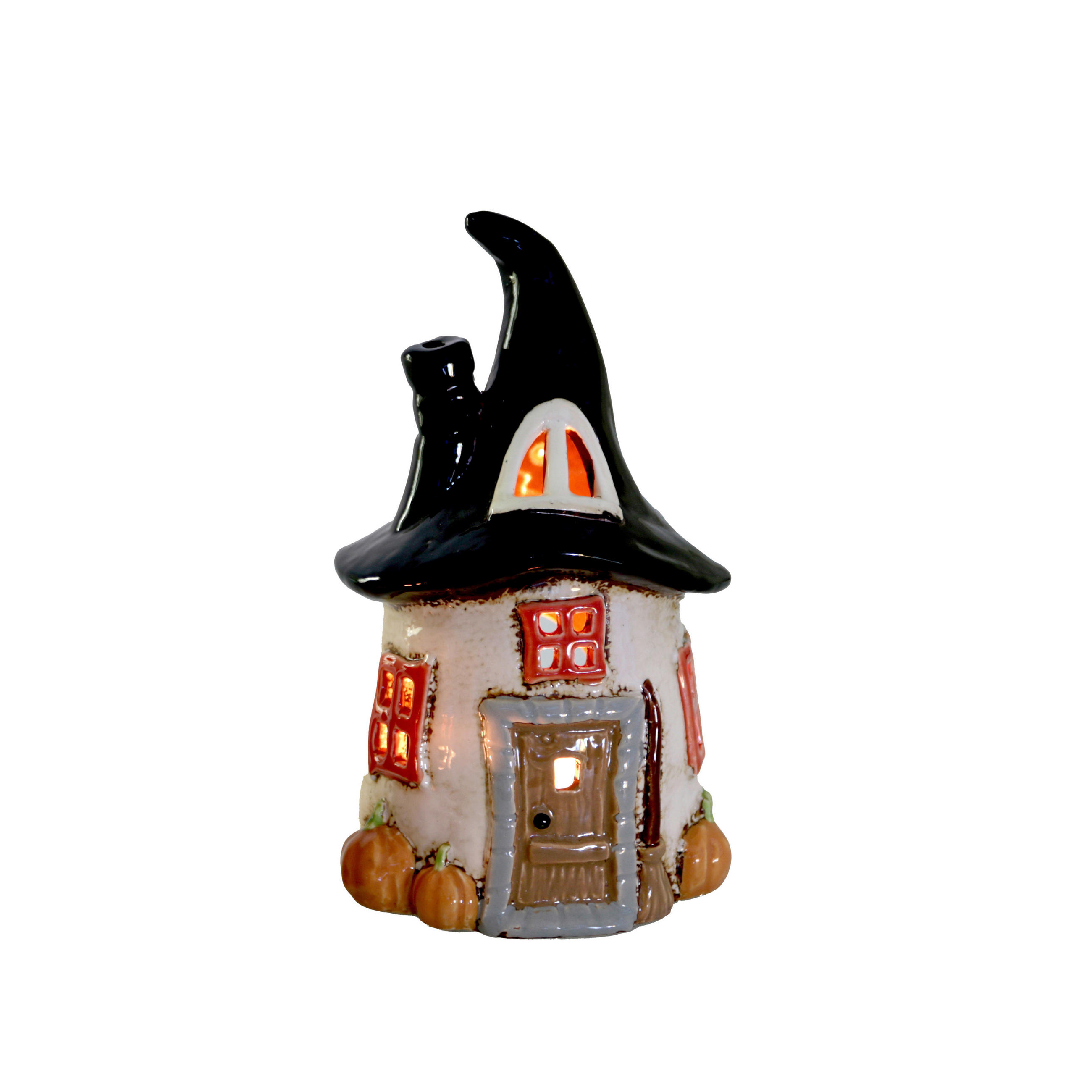WINDLICHT - Creme/Schwarz, LIFESTYLE, Keramik (Ø11,5/19,5cm)