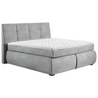 BOXSPRINGBETT 180/200 cm  in Hellgrau  - Wengefarben/Hellgrau, KONVENTIONELL, Holz/Textil (180/200cm) - Xora