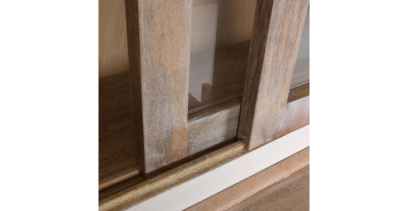 BUFFET 200/200/40 cm  in Naturfarben, Weiß  - Schwarz/Naturfarben, Design, Holz/Metall (200/200/40cm) - Landscape