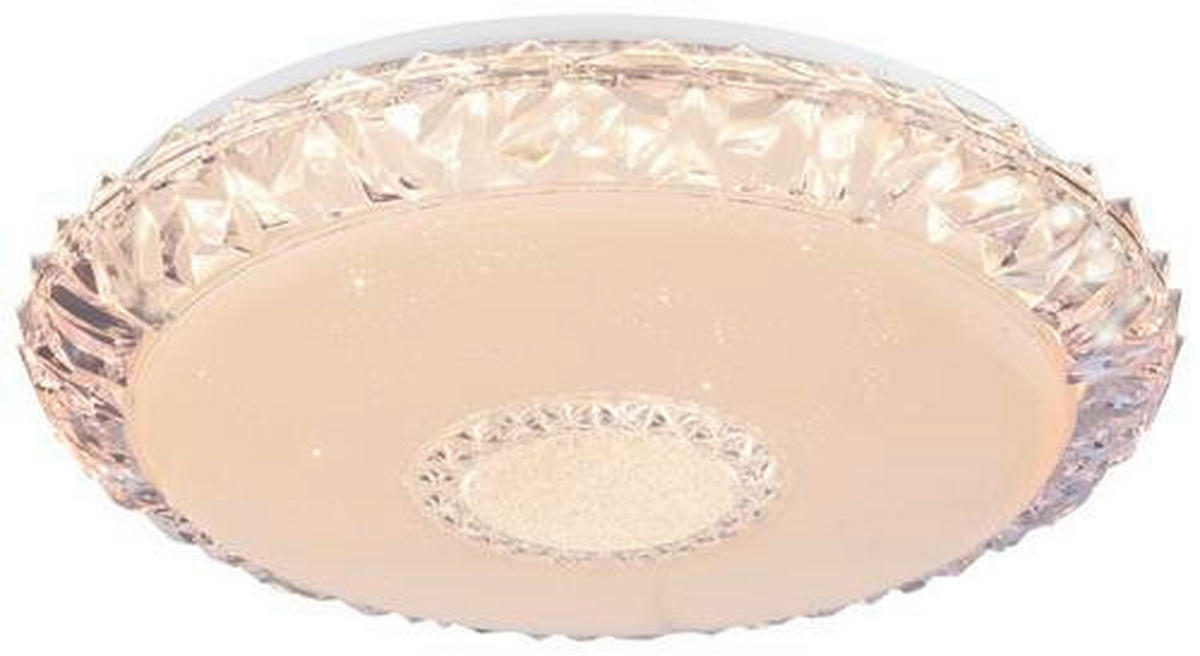 STROPNÉ LED SVIETIDLO, 50/10 cm  - biela/opálová, Basics, kov/plast (50/10cm) - Globo