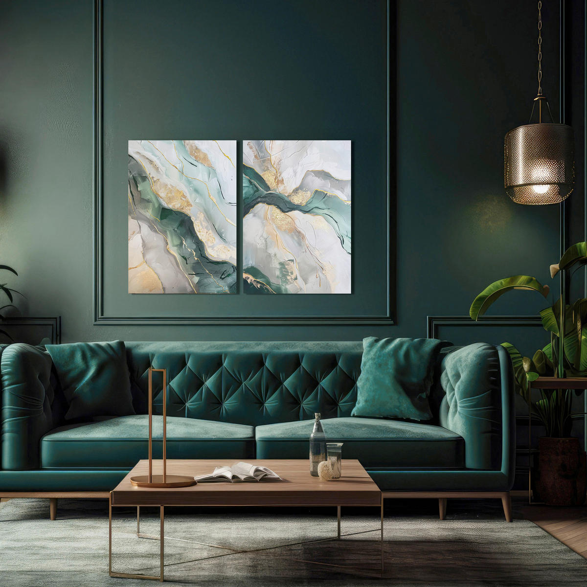 BILDERSET - Multicolor, Basics, Holz/Textil (50/70cm)