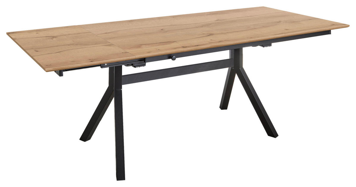 ESSTISCH in Metall, Holzwerkstoff 180-280/95/76 cm  - Eichefarben, Basics, Holzwerkstoff/Metall (180-280/95/76cm) - Celina Home