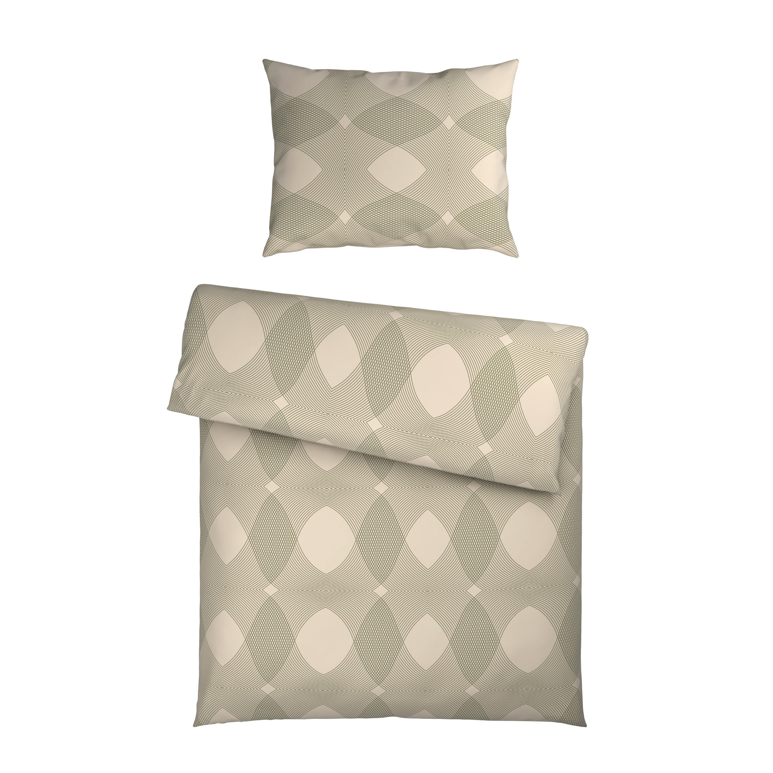 BETTWÄSCHESET 2-teilig Mikrofaser 160/210 cm  - Beige, Konventionell, Textil (160/210cm) - Boxxx