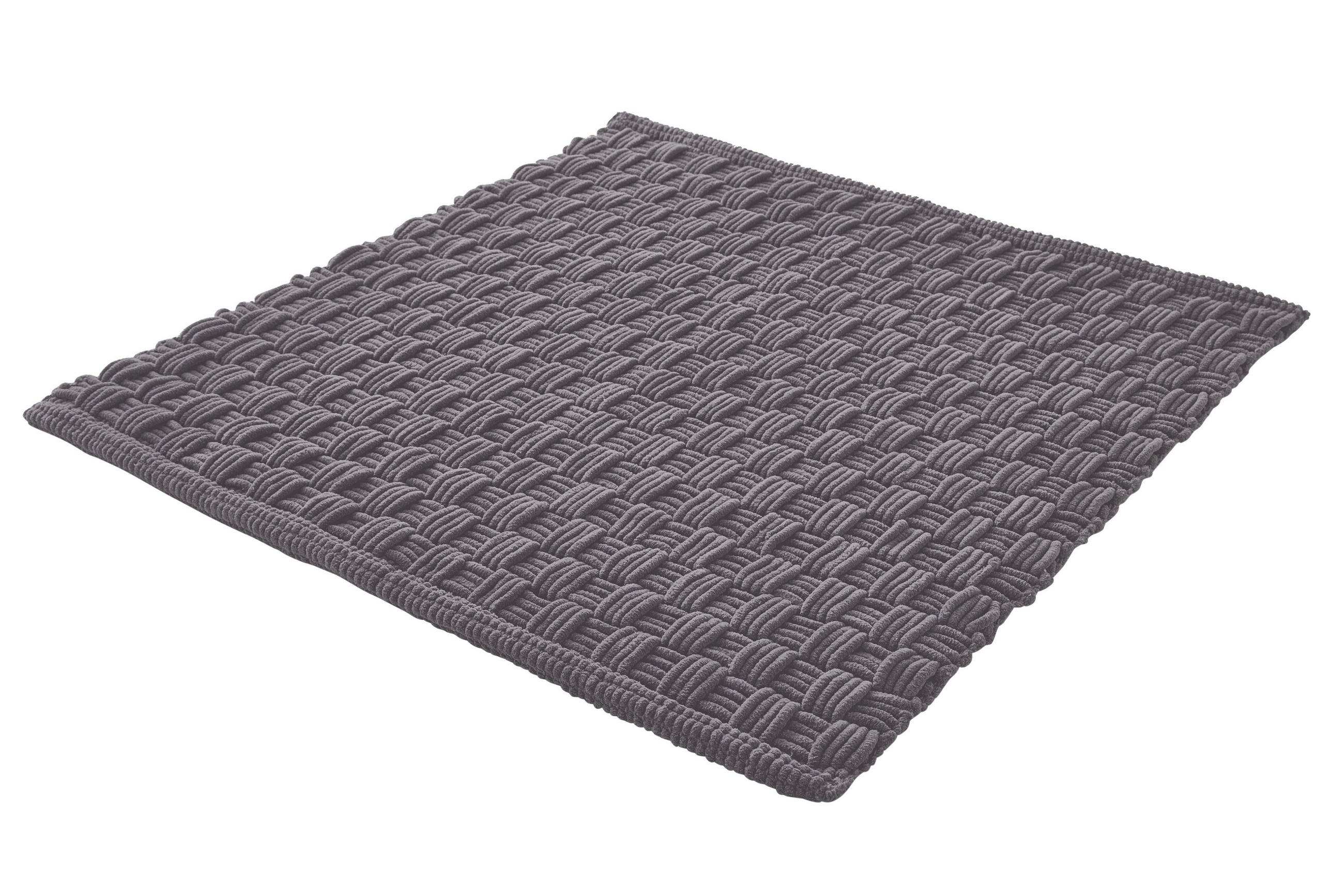 BADTEPPICH Dunkelgrau  - Dunkelgrau, Natur, Kunststoff/Textil (60/60/1,5cm) - Kleine Wolke