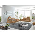 3-SITZER-SOFA in Leder Honig  - Schwarz/Honig, Design, Leder/Metall (222/86/104cm) - Dieter Knoll