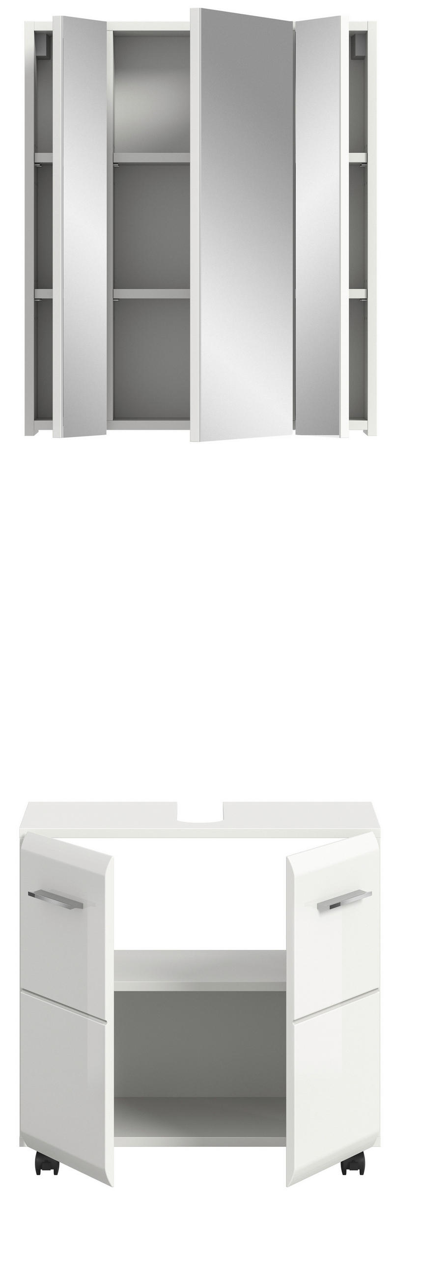 BADRUM 60 cm  - vit/silver, Trend, trämaterial/glas (60cm) - MID.YOU