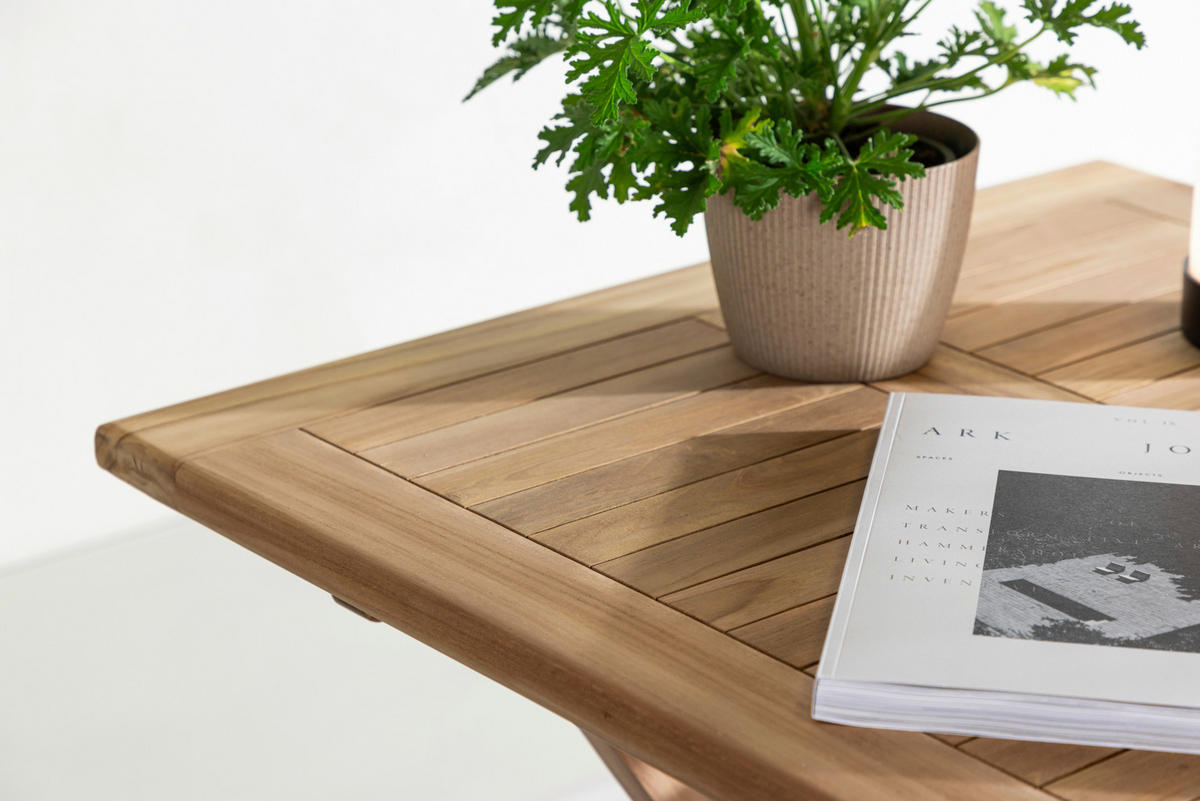 GARTENTISCH 70/70/75 cm  - Teakfarben, KONVENTIONELL, Holz (70/70/75cm) - Gardenson