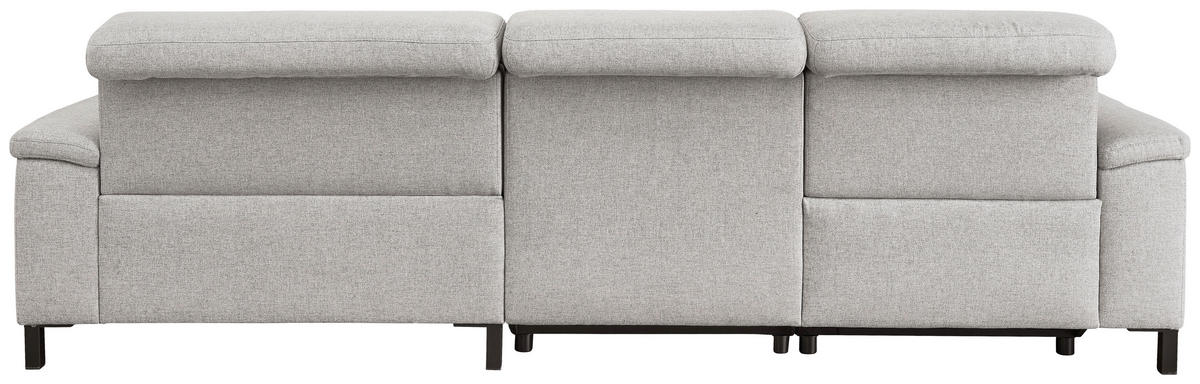 SAROKKANAPÉ textil világosszürke  - világosszürke/fekete, Konventionell, textil/fém (304/182cm) - Pure Home Comfort