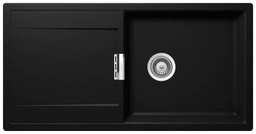 SPÜLE MONO D-100L-A / MOND100LAPUR  - Schwarz, Basics, Stein (100/51cm) - Schock