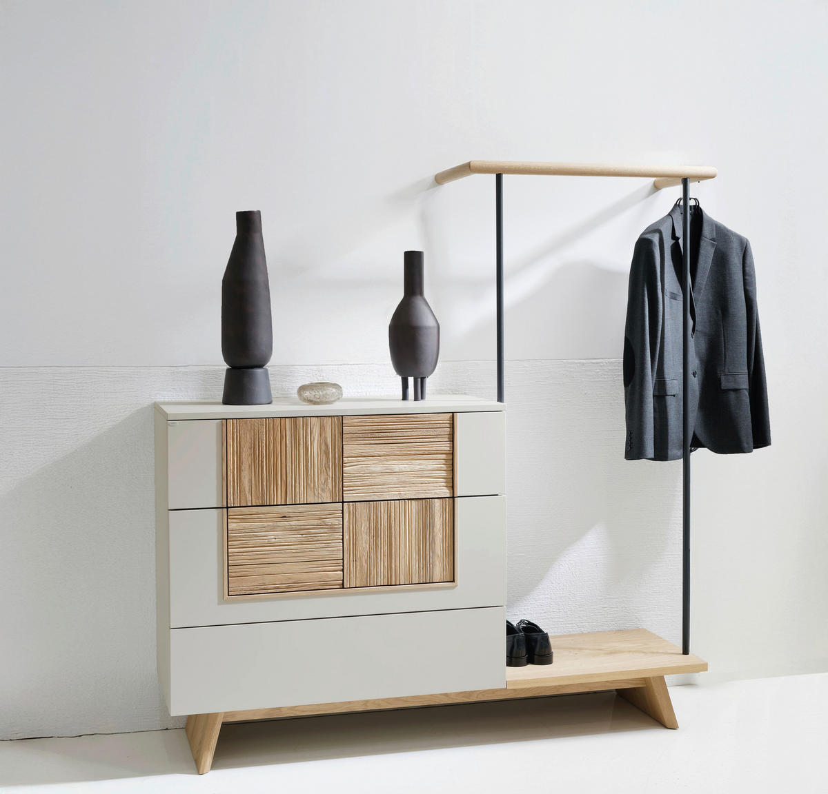 KOMMODE  in 168/170/43 cm  - Wildeiche/Weiß, Design, Holz/Holzwerkstoff (168/170/43cm) - Voglauer