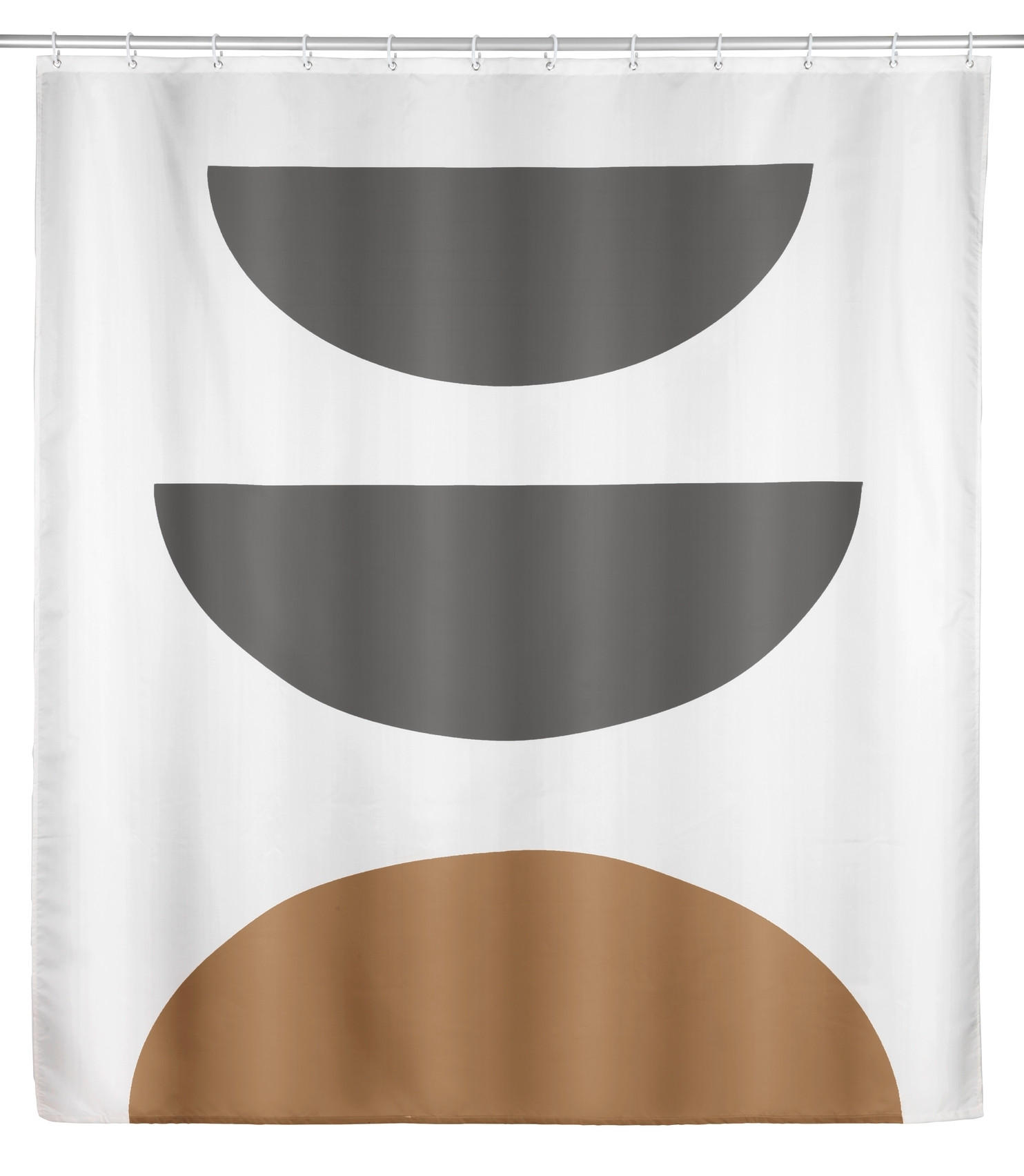 DUSCHVORHANG 200/180 cm  - Terracotta/Weiß, KONVENTIONELL, Kunststoff (200/180cm) - Schöner Wohnen