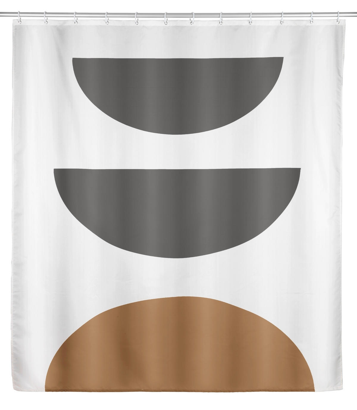 DUSCHVORHANG 200/180 cm  - Terracotta/Weiß, KONVENTIONELL, Kunststoff (200/180cm) - Schöner Wohnen