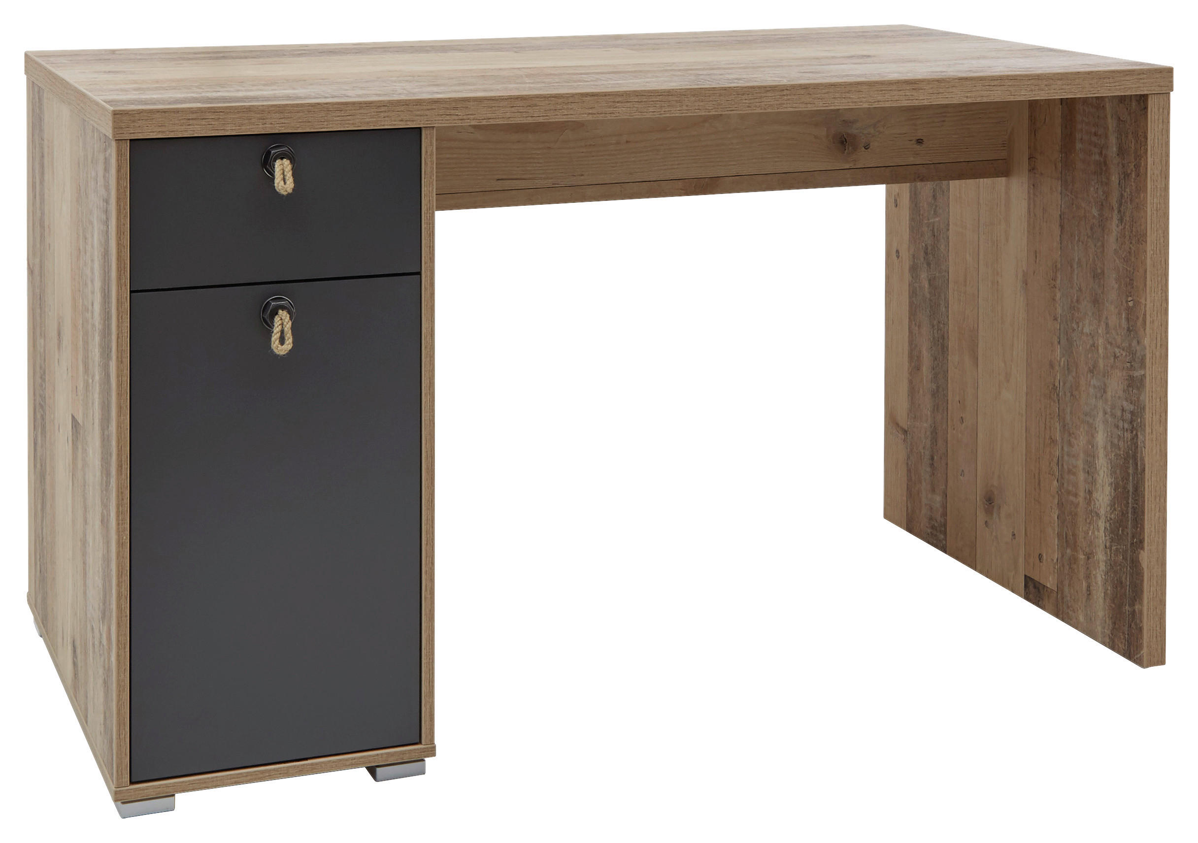SCHREIBTISCH 130/70/75 cm  in Anthrazit, Fichtefarben  - Fichtefarben/Anthrazit, Basics, Holzwerkstoff/Kunststoff (130/70/75cm) - MID.YOU
