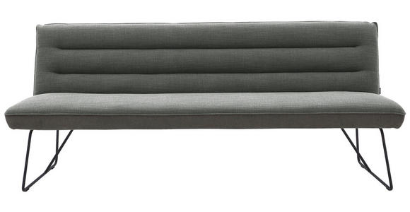 SITZBANK 238/89/68 cm Flachgewebe Grau, Schwarz  - Schwarz/Grau, Design, Textil/Metall (238/89/68cm) - Dieter Knoll