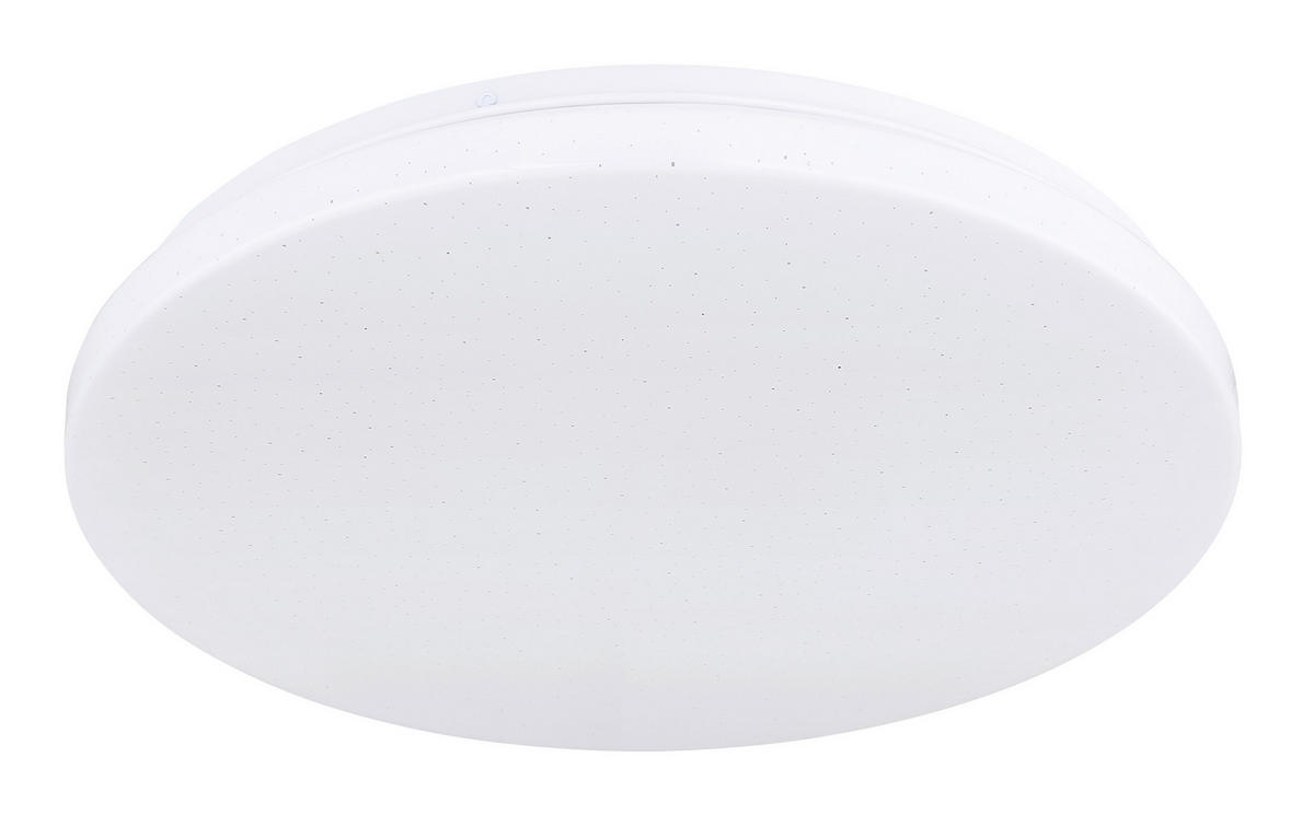 LED PLAFONJERA HUBERT  - bela/opal, Osnovno, metal/plastika (38/5,6cm)