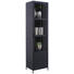 VITRINE in - Schwarz, Trend, Glas/Metall (50/197/40cm) VITRINE in - Schwarz, Trend, Glas/Metall (50/197/40cm)