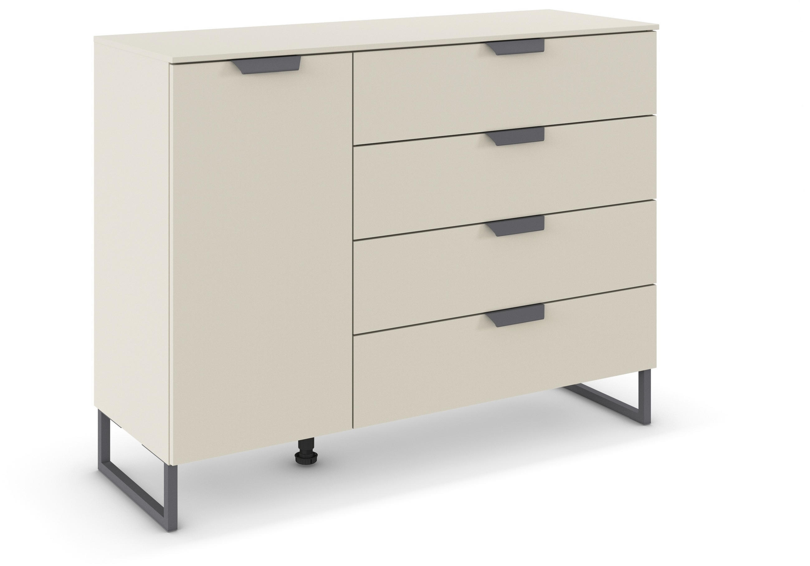 KOMMODE  in 120/92/42 cm  - Champagner/Dunkelgrau, Design, Holzwerkstoff/Metall (120/92/42cm) - Carryhome