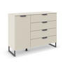 KOMMODE  in 120/92/42 cm  - Champagner/Dunkelgrau, Design, Holzwerkstoff/Metall (120/92/42cm) - Carryhome