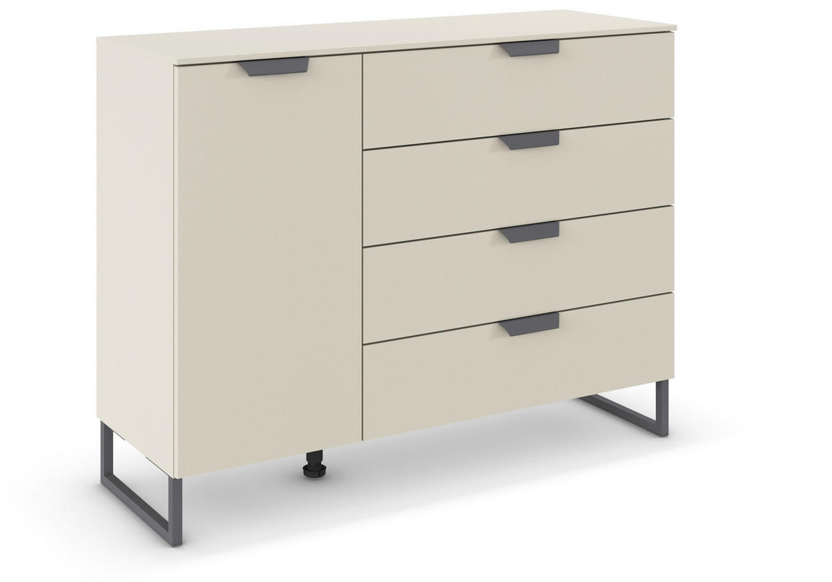 KOMMODE  in 120/92/42 cm  - Champagner/Dunkelgrau, Design, Holzwerkstoff/Metall (120/92/42cm) - Carryhome