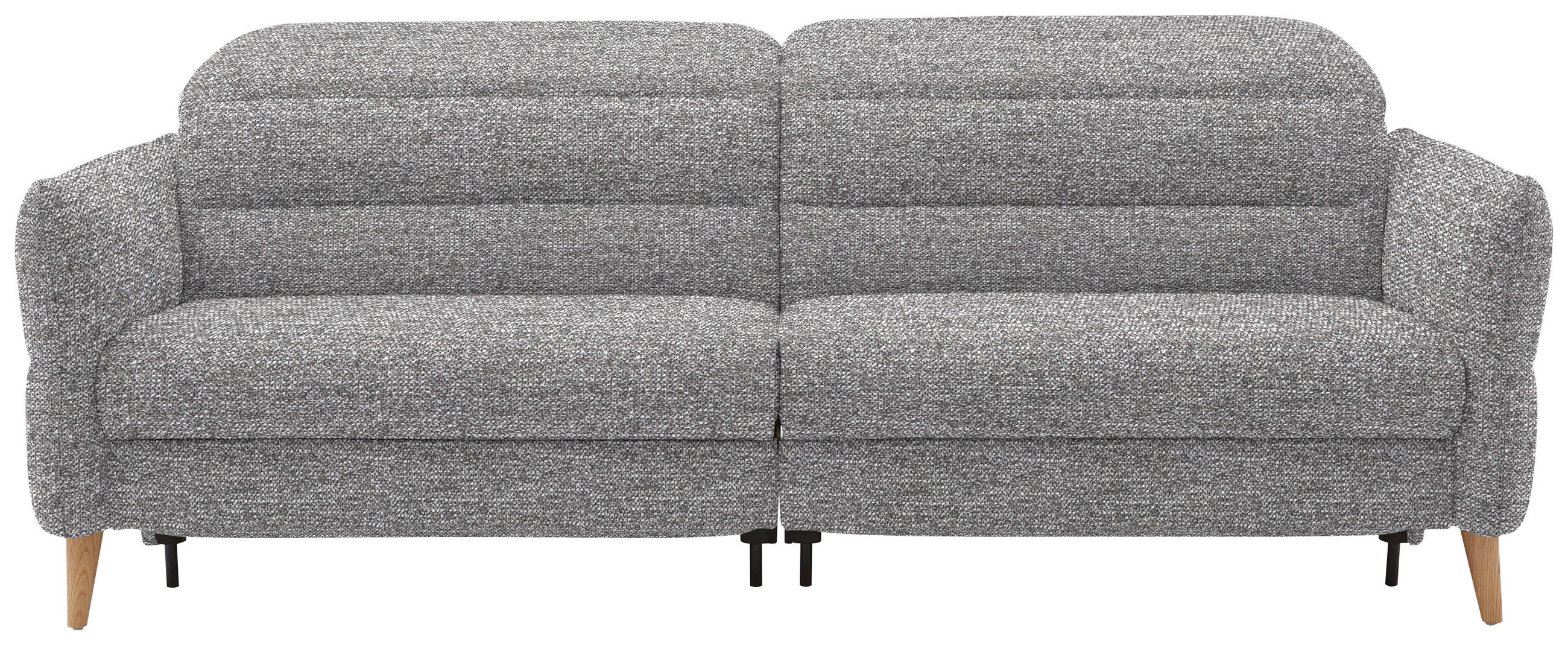 2-SITZER-SOFA  in Webstoff Grau  - Eiche Bianco/Grau, Design, Holz/Textil (234-262/85-106/98-112cm) - Dieter Knoll