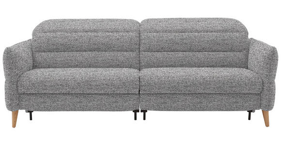 2-SITZER-SOFA  in Webstoff Grau  - Eiche Bianco/Grau, Design, Holz/Textil (234-262/85-106/98-112cm) - Dieter Knoll