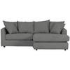 ECKSOFA Braun Flachgewebe  - Schwarz/Braun, Design, Kunststoff/Textil (235/175cm) - home24