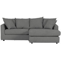 ECKSOFA Braun Flachgewebe  - Schwarz/Braun, Design, Kunststoff/Textil (235/175cm) - home24