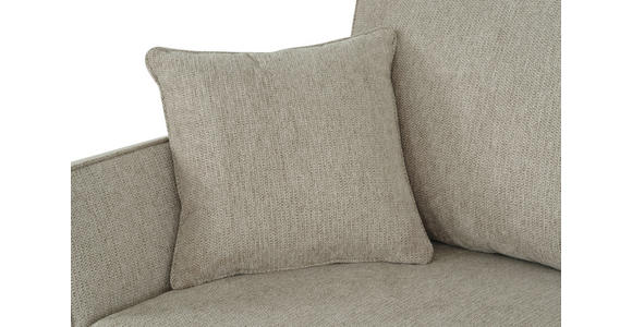 ECKSOFA in Flachgewebe Taupe  - Taupe/Eichefarben, KONVENTIONELL, Holz/Textil (265/159cm) - Carryhome