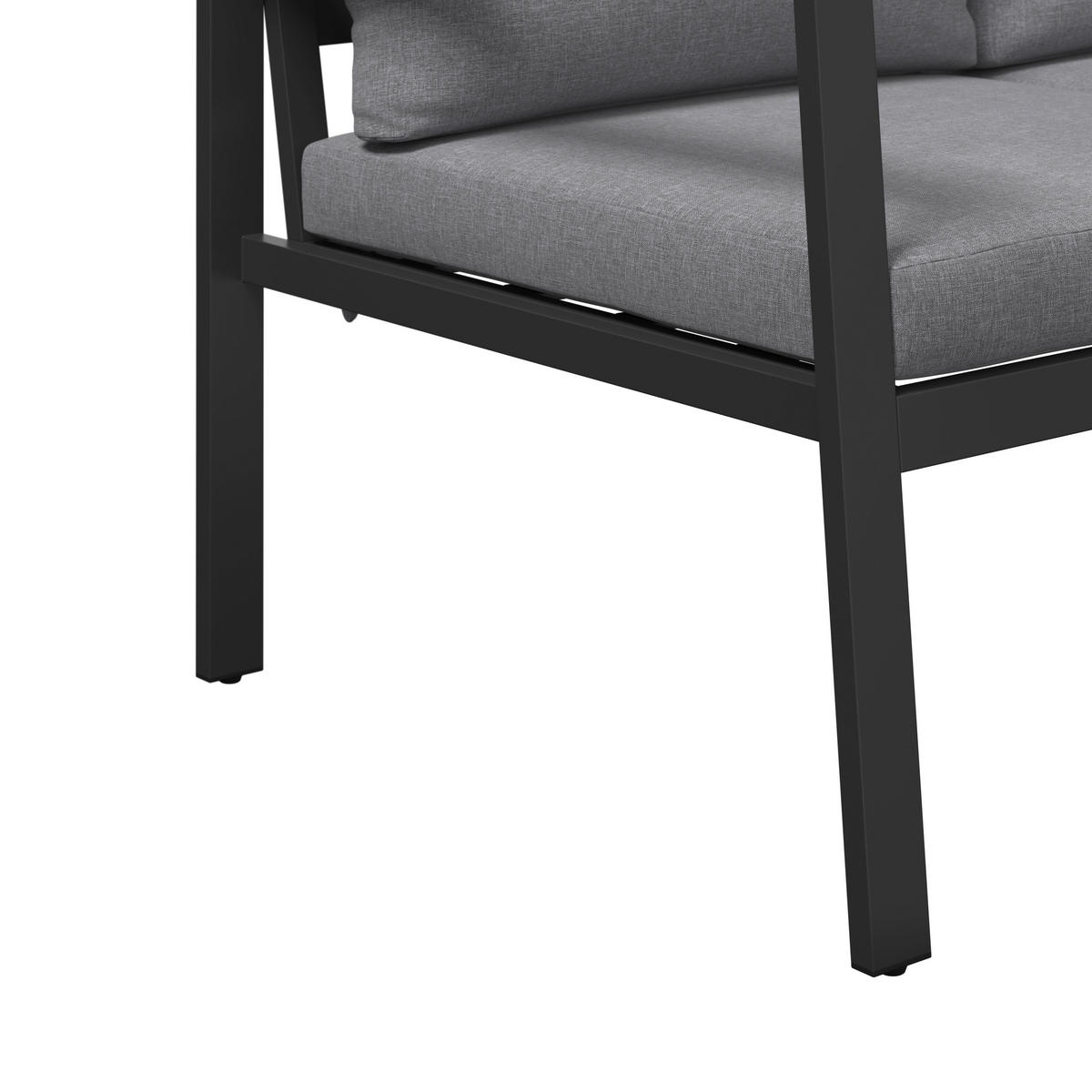 LOUNGEGARNITUR  - Grau/Akaziefarben, Design, Holz/Textil (198/198cm) - Ambia Garden