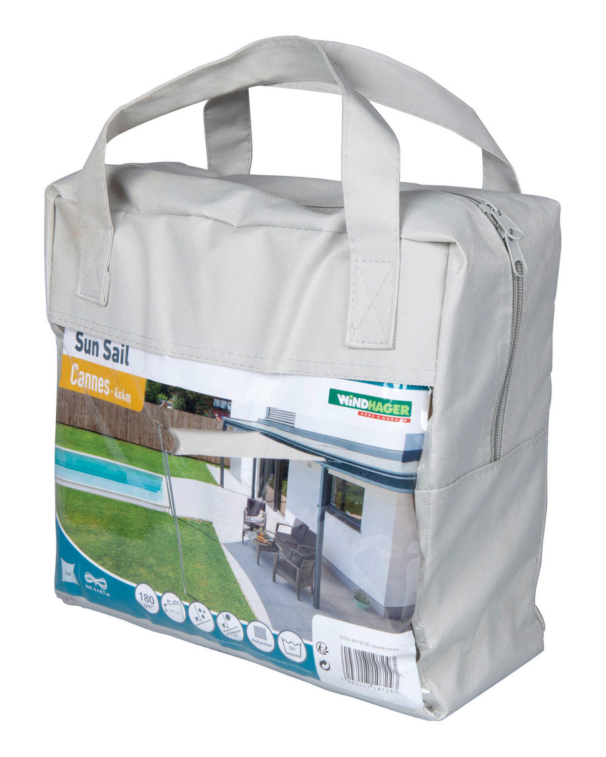GARTENSONNENSEGEL  400/400 cm  - Weiß, Basics, Kunststoff (400/400cm) - Windhager