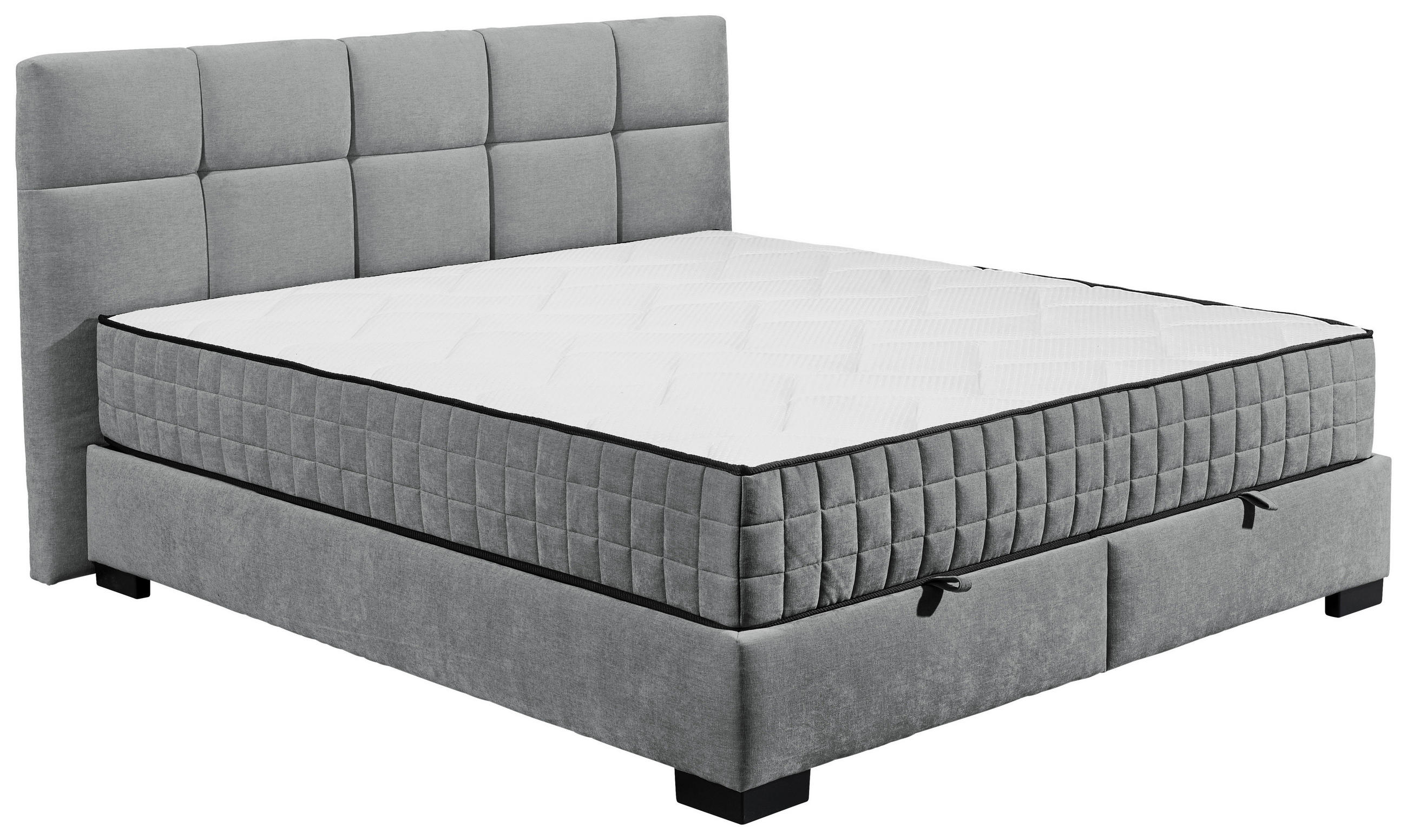 BOXBETT 160/200 cm  in Anthrazit  - Anthrazit/Schwarz, MODERN, Holzwerkstoff/Kunststoff (160/200cm) - MID.YOU
