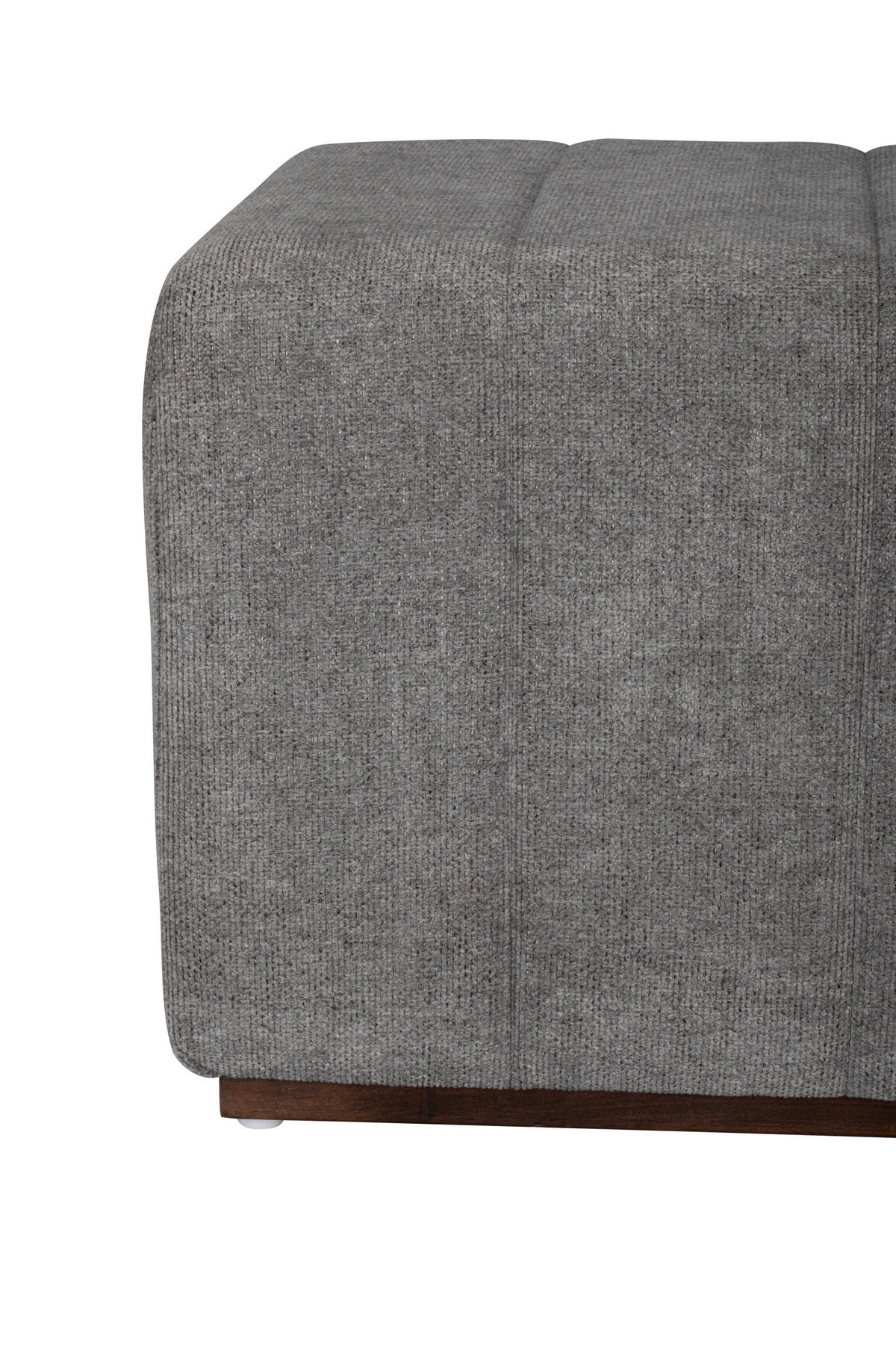 HOCKERBANK in Holz, Textil Grau  - Naturfarben/Grau, Design, Holz/Textil (122/41/45cm) - MID.YOU
