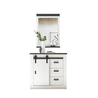 GARDEROBE 2-teilig  in 93/200/43 cm  - Anthrazit/Weiß, Design, Glas/Holzwerkstoff (93/200/43cm) - Modante