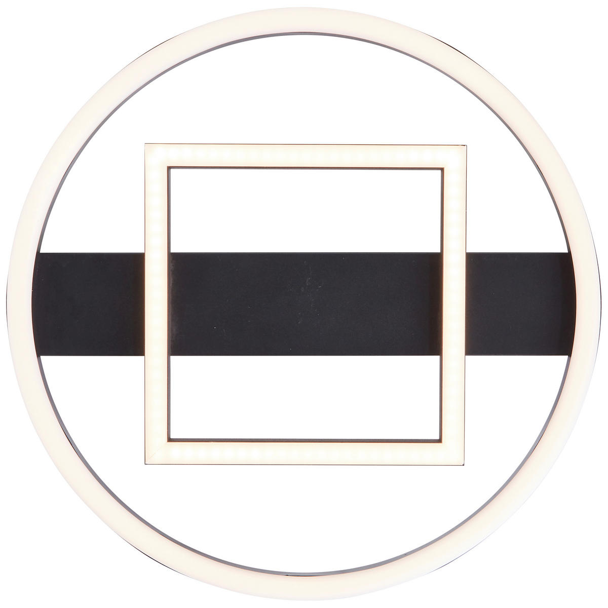 LED-PANEEL - Schwarz, Design, Kunststoff/Metall (5/37/37cm) - Brilliant
