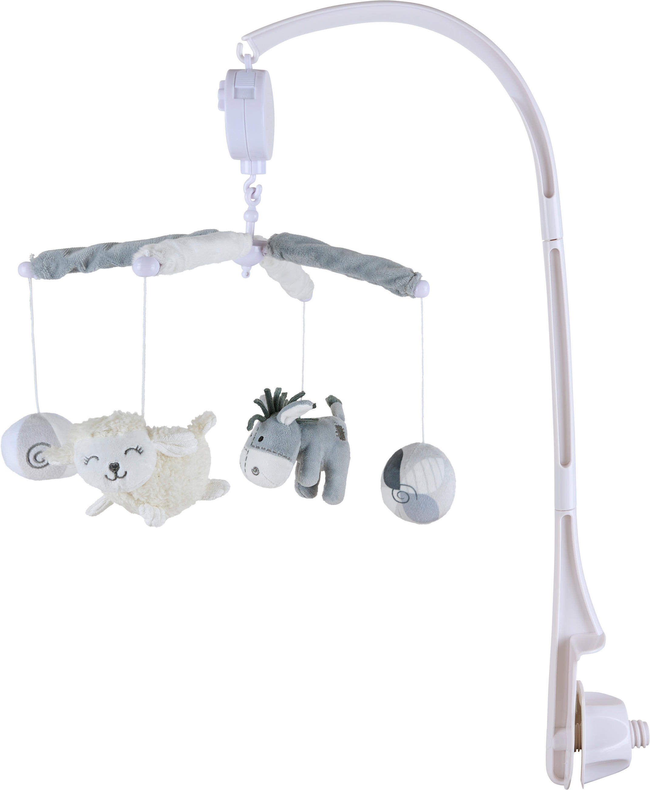 MOBIL Diego & Molly  - vit/grå, Basics, textil/plast (34/34cm) - Patinio