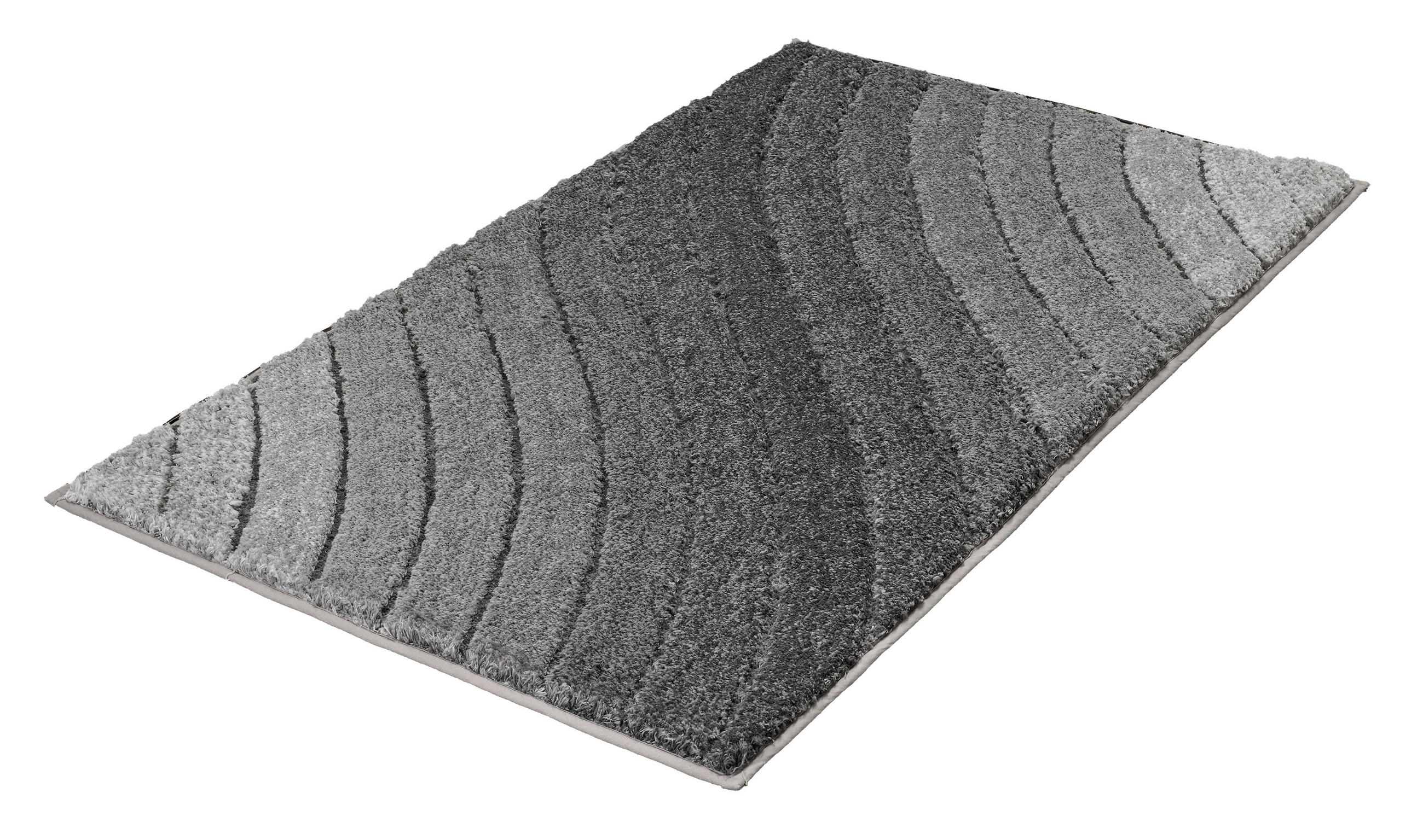 BADTEPPICH Anthrazit 60/100 cm  - Anthrazit, Design, Kunststoff/Textil (60/100cm) - Kleine Wolke