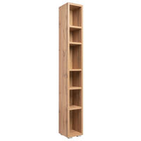 REGALELEMENT Eichefarben  - Eichefarben/Silberfarben, KONVENTIONELL, Holzwerkstoff (25/191/27cm) - MID.YOU