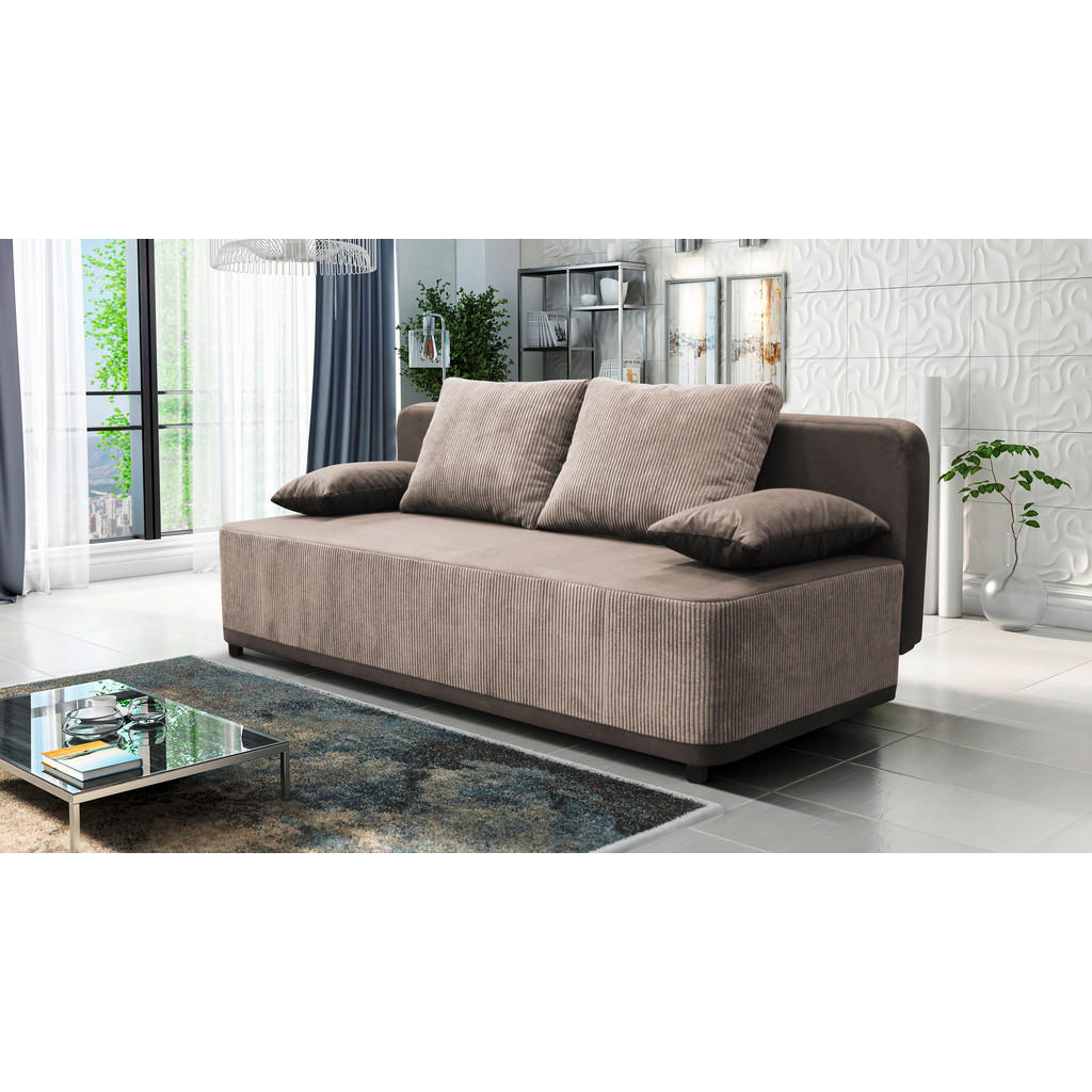 Thumbnail - Mid.you Schlafsofa, Braun, Textil, 197x90x83 cm, Made in EU, Liegefunktion, Wohnzimmer, Sofas & Couches, Schlafsofas, Sc...