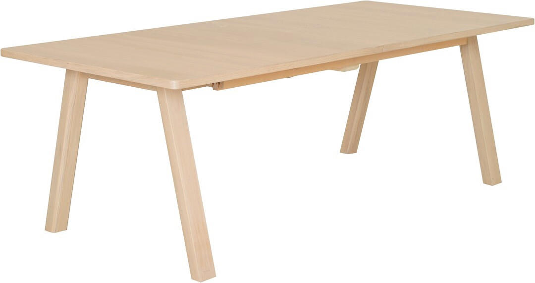 MATBORD vit, ekfärgad rektangulär  utdragbar  - vit/ekfärgad, Design, trä (220/100/75cm) - Best Price
