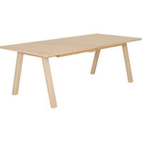 MATBORD vit, ekfärgad rektangulär  utdragbar  - vit/ekfärgad, Design, trä (220/100/75cm) - Best Price