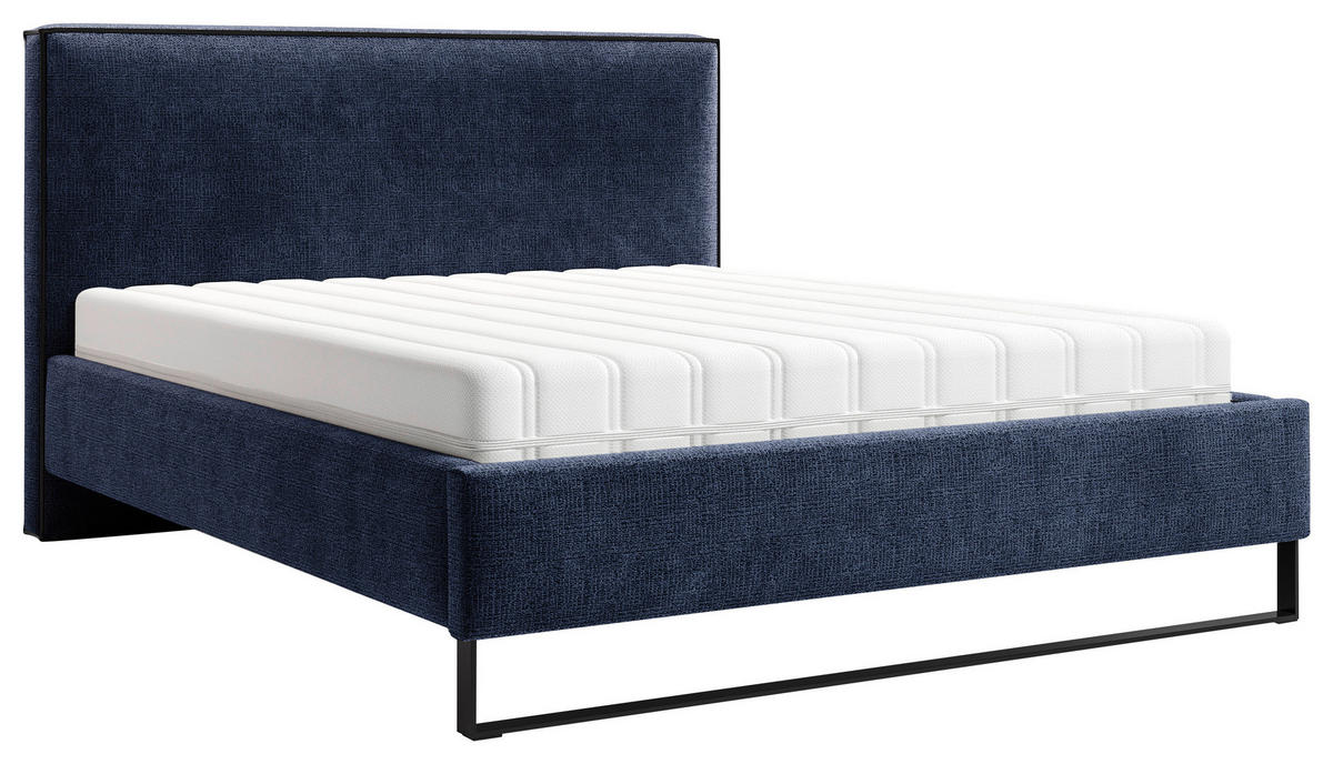 POLSTERBETT 180/200 cm,  in Anthrazit, gepolstertes Kopfteil, Lattenrost, Bettkasten,  - Anthrazit/Schwarz, MODERN, Holz/Holzwerkstoff (180/200cm) - MID.YOU