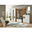 GARDEROBE 7-teilig  in 270/201/37 cm  - Eichefarben/Weiß, KONVENTIONELL, Holzwerkstoff/Textil (270/201/37cm) - Voleo