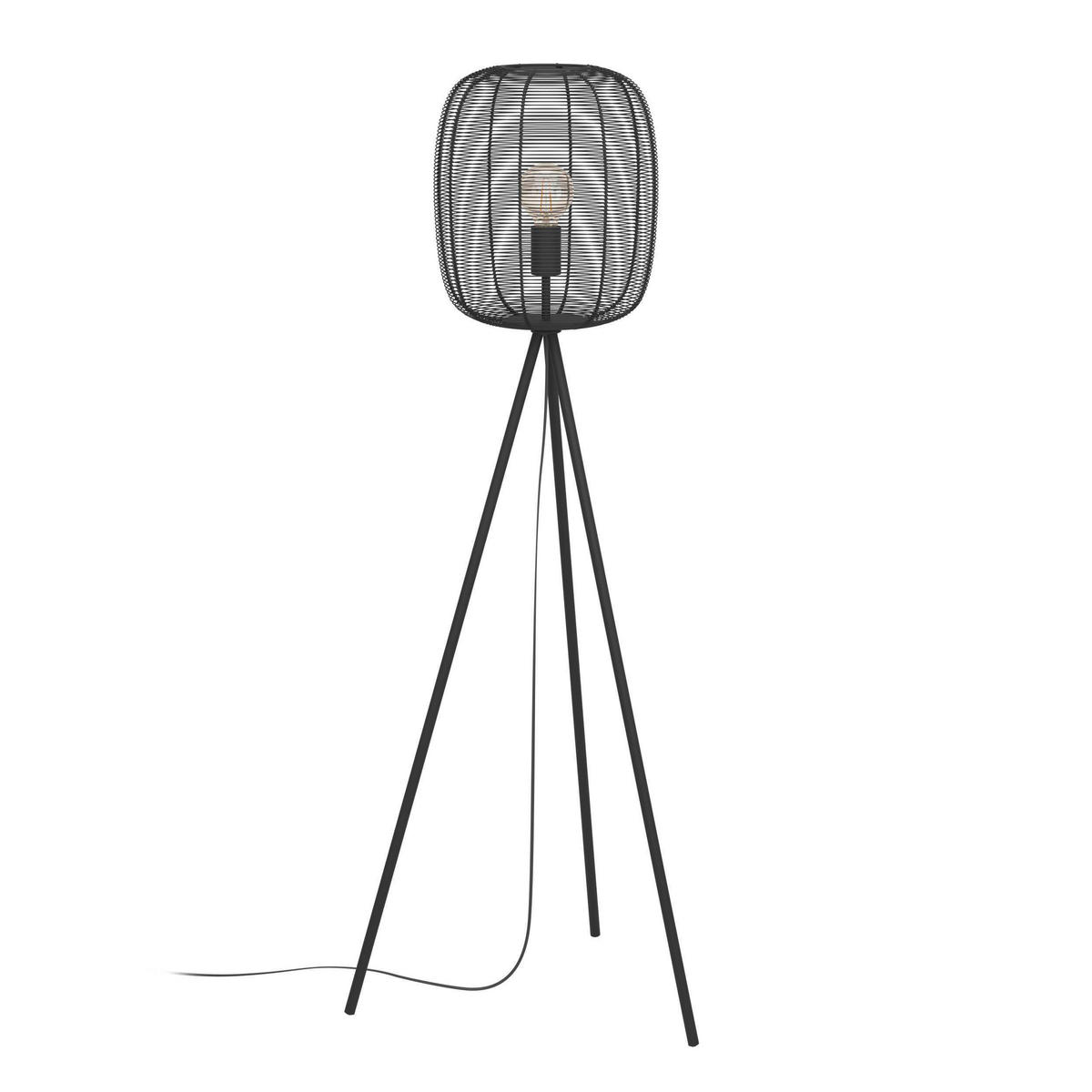 GOLVLAMPA Rinroe 33/141 cm    - svart, Basics, metall (33/141cm) - Eglo